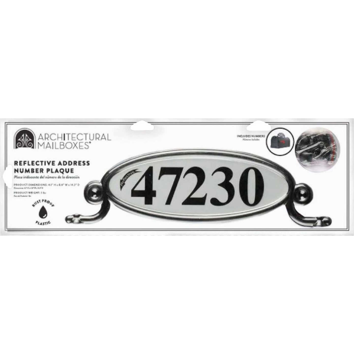 Architectural Mailboxes Mailbox Reflective Address Plaque Image 1