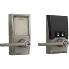 Schlage Encode Smart WiFi Satin Nickel Latitude Lever with Century Trim Image 1