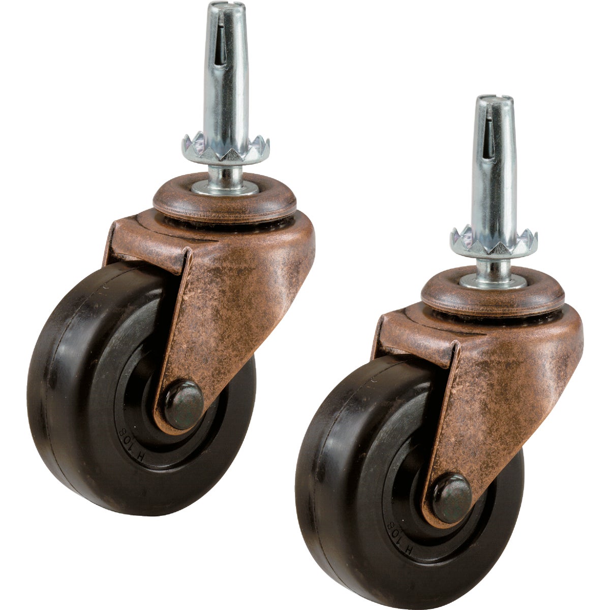 Super Sliders 2 In. Rubber Stem Caster (2-Pack) Image 2