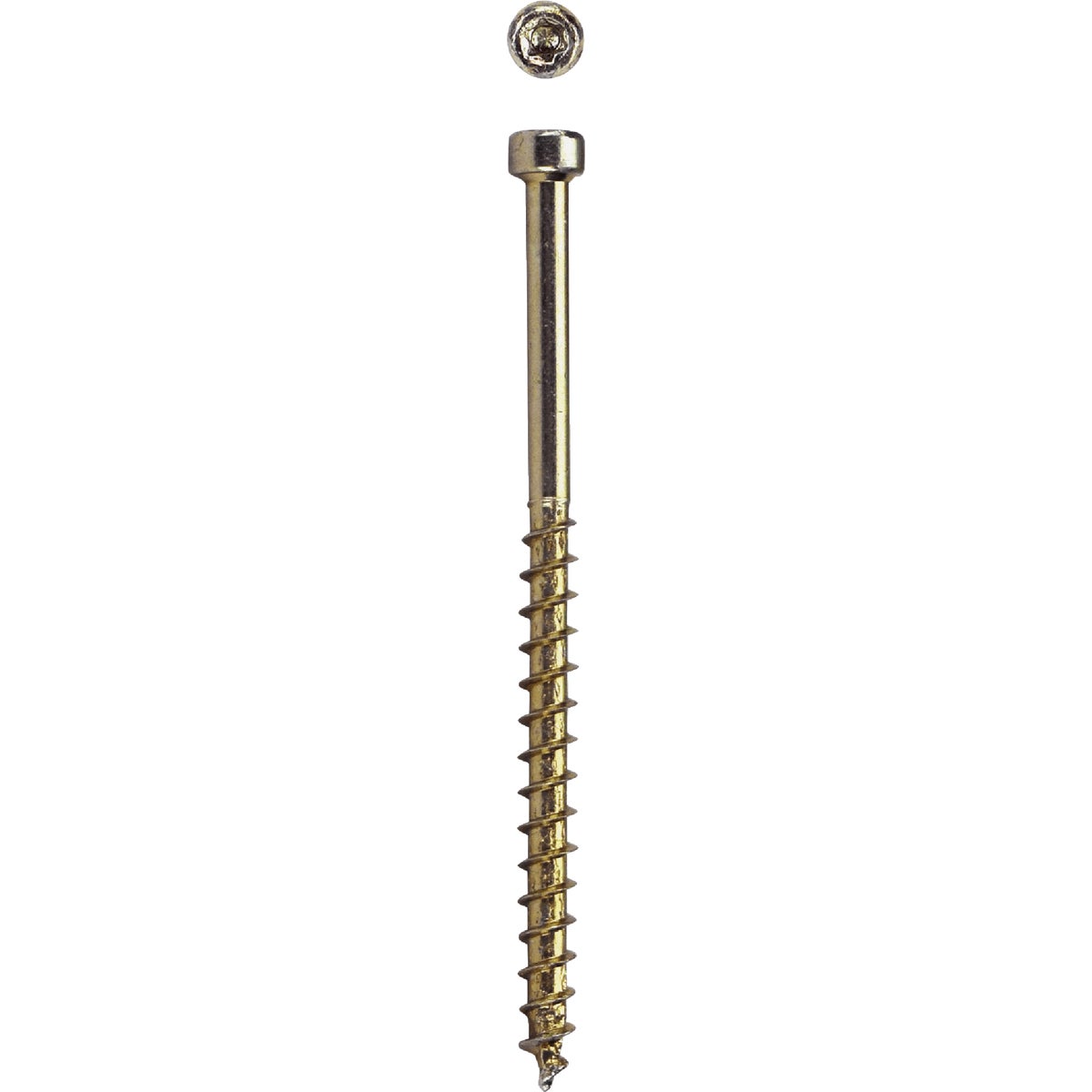 SPAX #8 x 2-1/2 In. T10 Plus Cylindrical Head HCR (Exterior Rated) Yellow Trim Screw (100-Count)