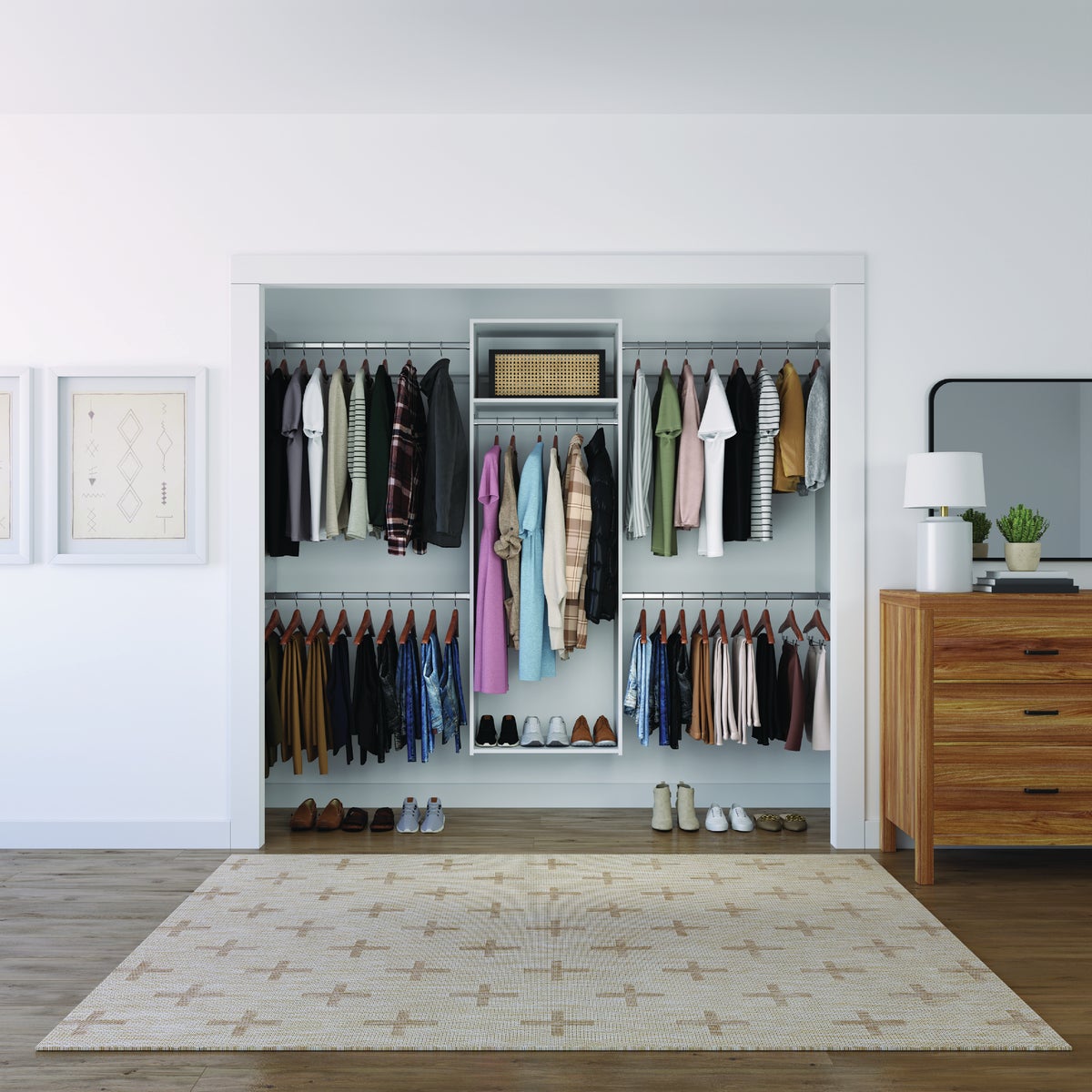Easy Track Create Collection Wood Laminate Closet Kit Image 3