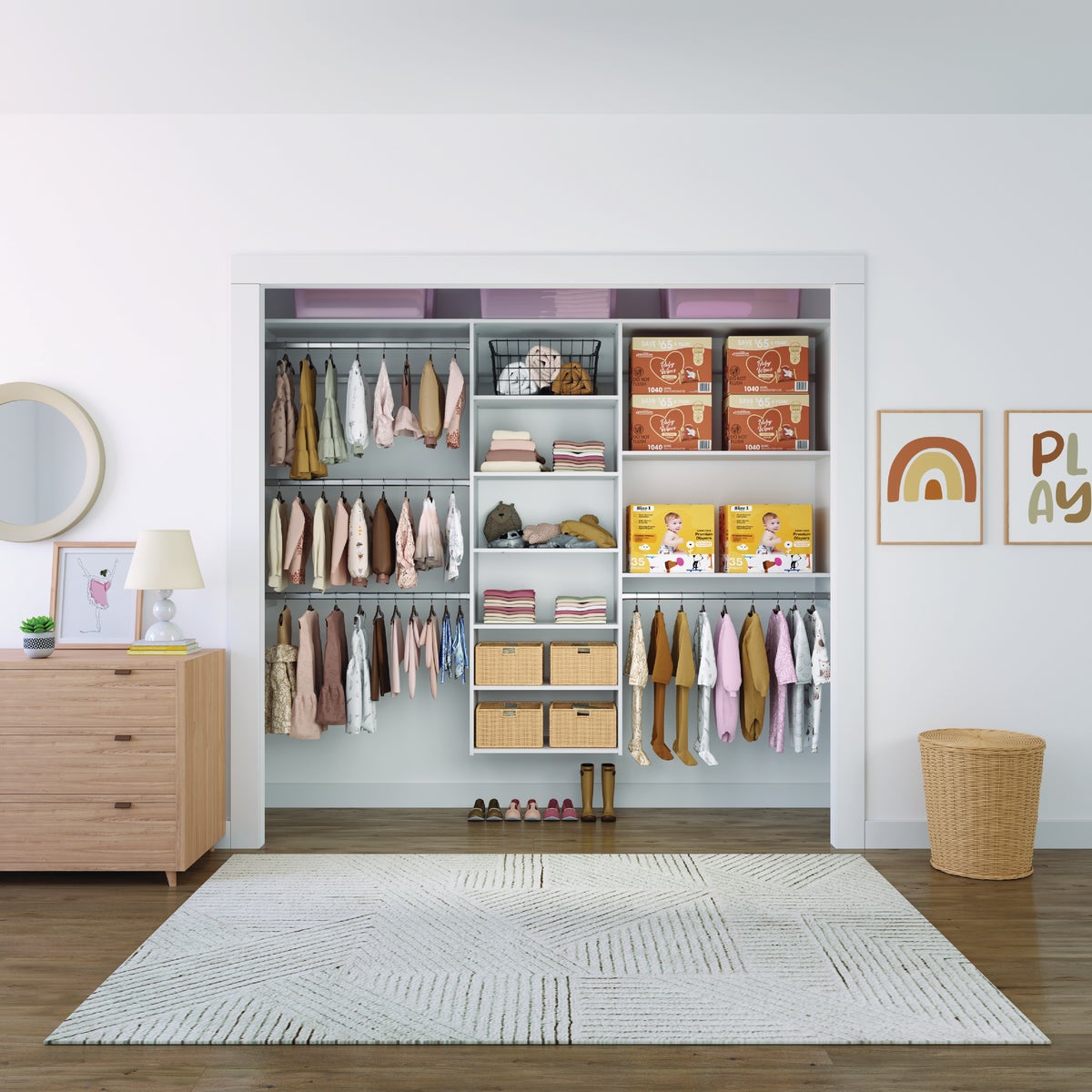 Easy Track Create Collection Wood Laminate Closet Kit Image 4