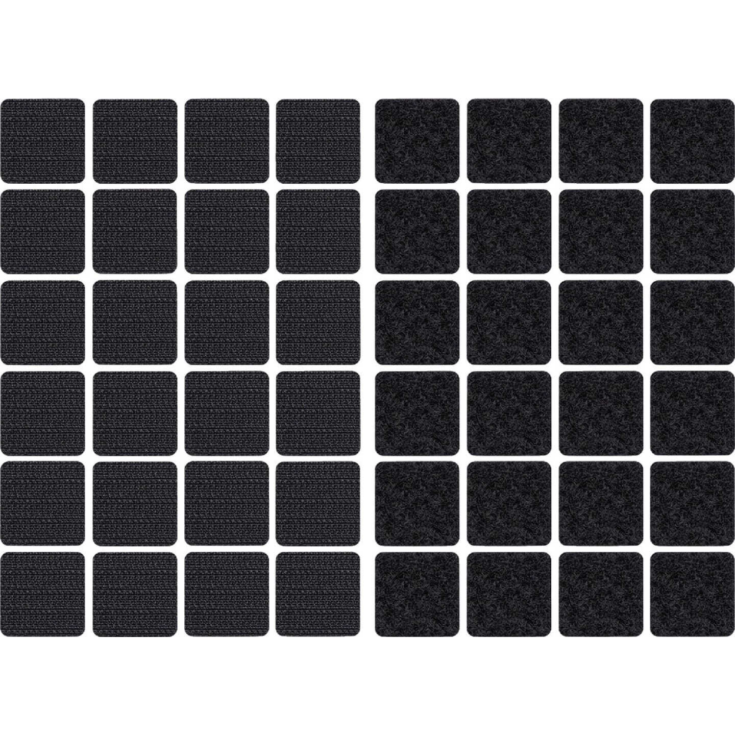 Wrap-It Storage Stick 'Em 1 In. Black Hook & Loop Square (24-Count) Image 1