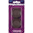 Magic Sliders 1-11/16 In. Inner Diameter Round Walnut Brown Furniture Leg Caster Cup,(4-Pack) Image 2