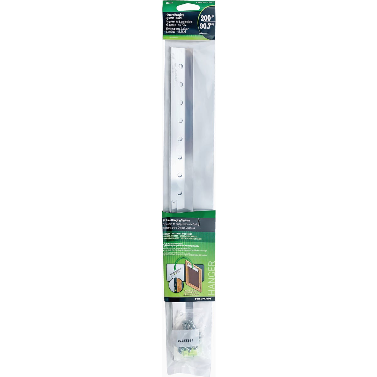 Hillman 18 In. 200 Lb. Aluminum French Cleat Picture Hanging System Image 2