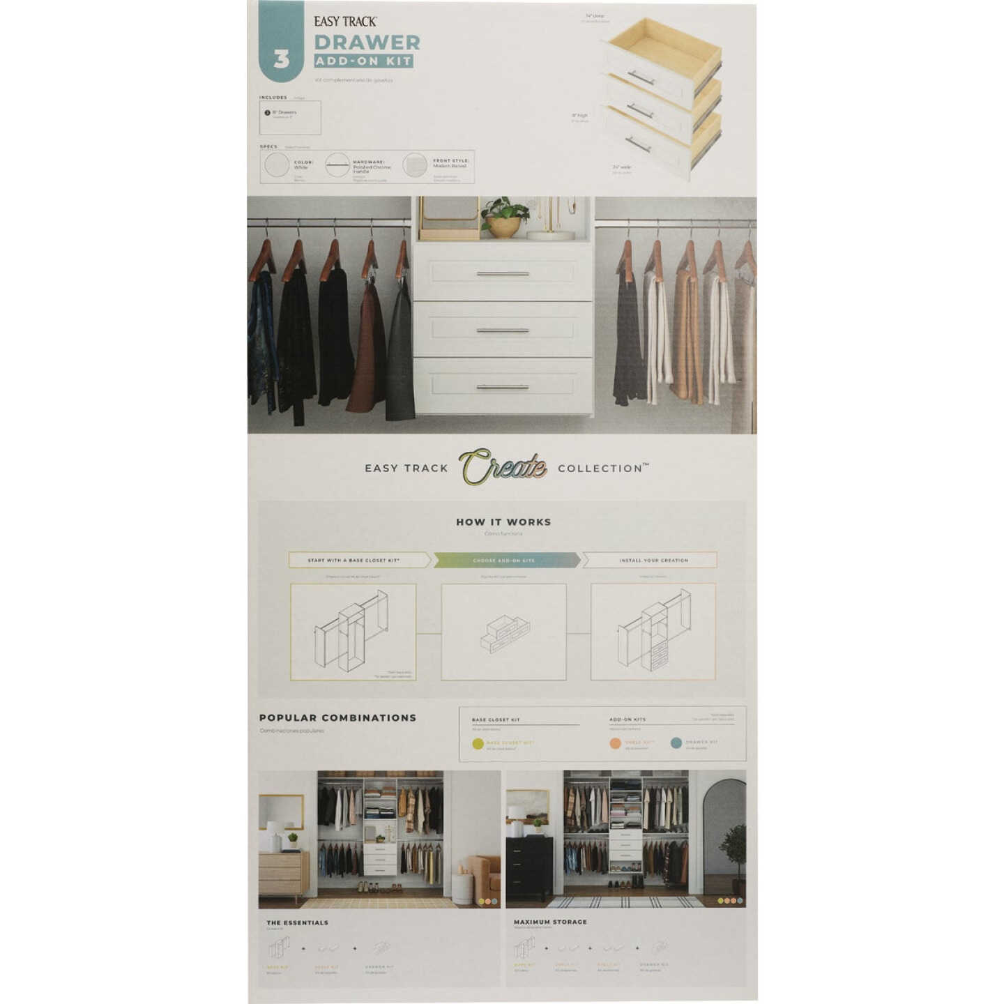 Easy Track Create Collection Wood Laminate 8 In. Drawer Kit (3-Pack) Image 4
