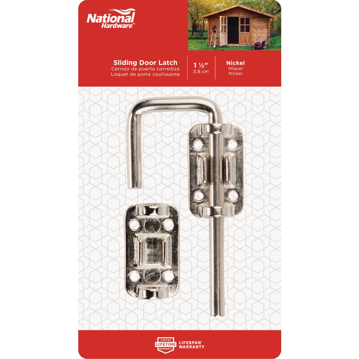 National Hardware Door 1-1/2 In. Nickel Slide Bolt Image 2