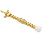 National Hardware 3 In. Brass Spring Utility Door Stop Image 1