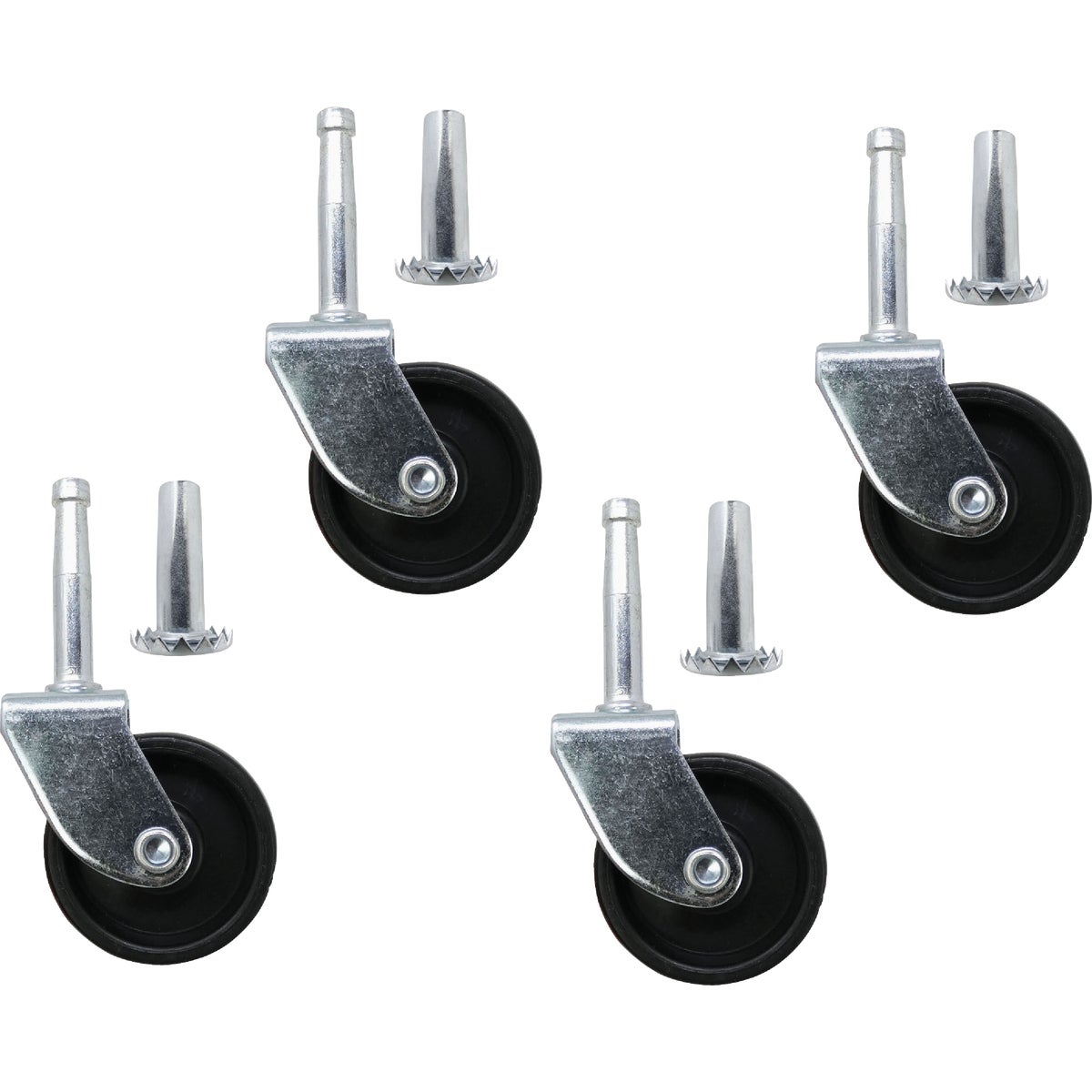 Super Sliders 1-5/8 In. Black Stem Caster (4-Pack) Image 2