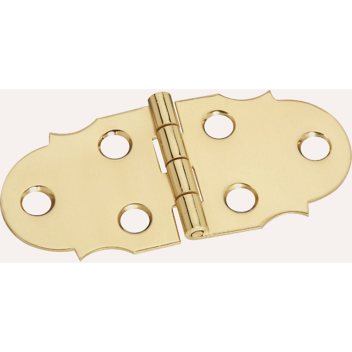 National Hardware 2-7/8 In. x 1-5/16 In. Polished Brass Decorative Hinge (2-Pack)