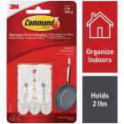 Command Medium Wire Hook, White, 2 Hooks, 3 Strips Image 1