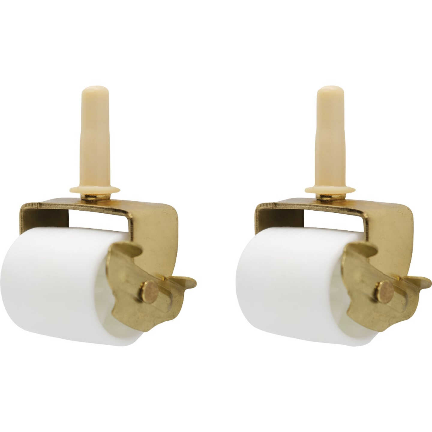 Super Sliders 2-1/8 In. White Bed Rollers with Brake (2-Pack) Image 2