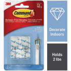 Command Medium Wire Hook, Clear, 2 Hooks, 3 Strips Image 1