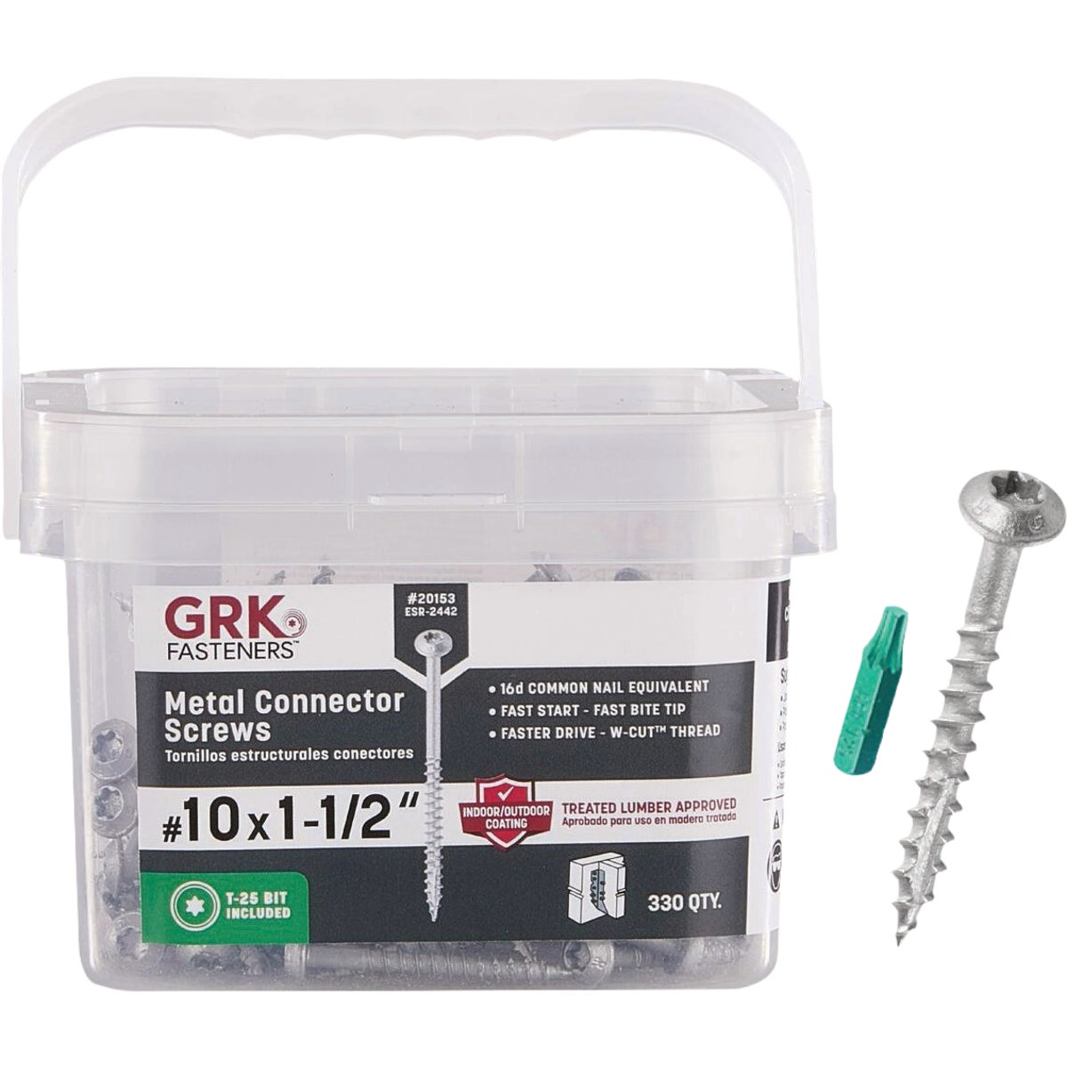 GRK #10 x 1-1/2 In. Metal Connector Screw (300-Count) Image 1