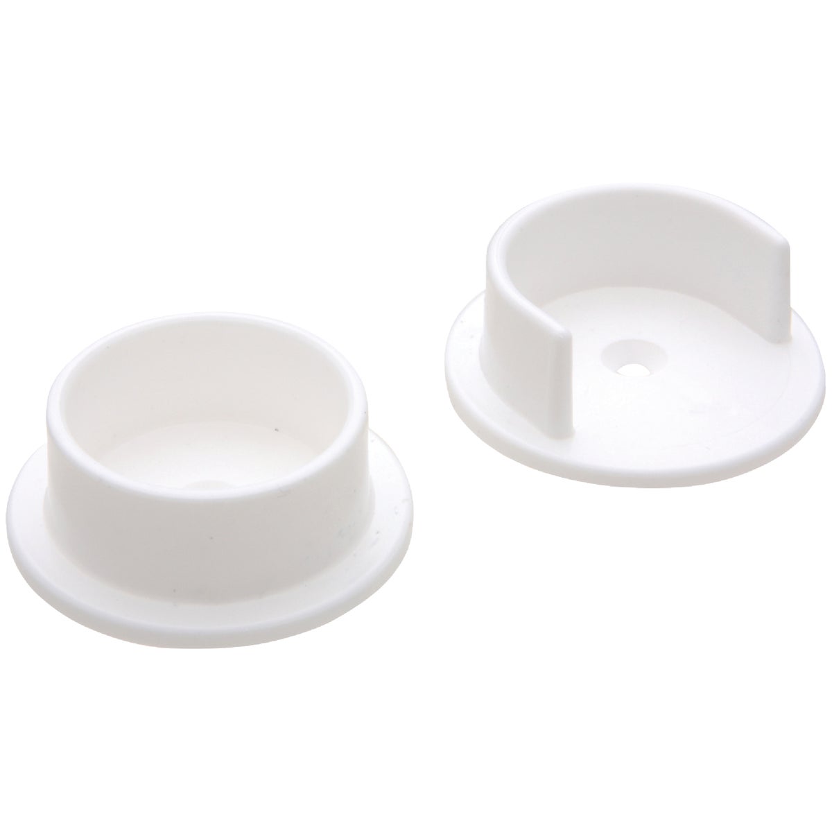 National Hardware 1-3/8 In. White Plastic Closet Rod Socket (2-Pack Bagged)
