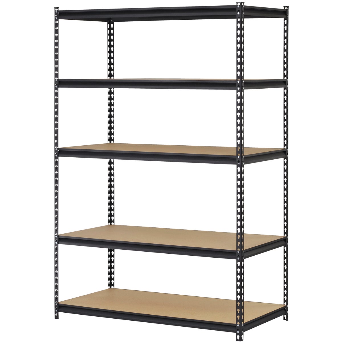 Muscle Rack 48 In. x 24 In. x 72 In. 5-Tier Black Shelving Unit Image 5