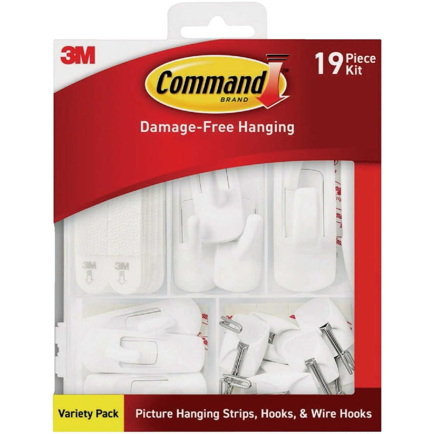 Command General Purpose Strips, Hooks & Wire Hooks Variety Kit, 54-Pack Image 1