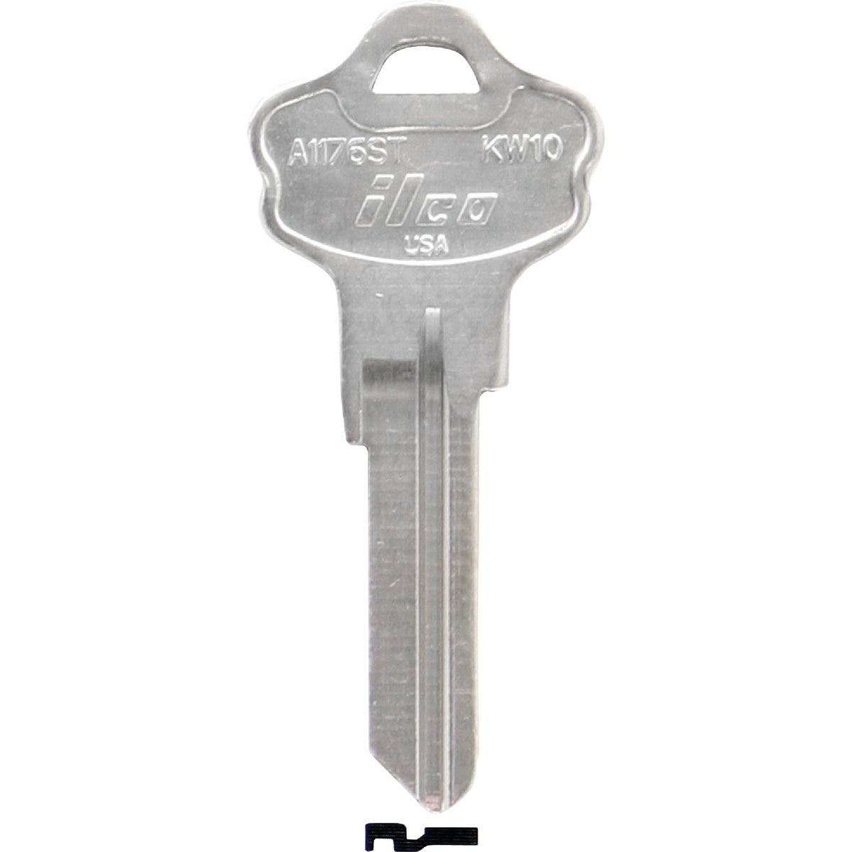 ILCO Kwikset Nickel Plated House Key, KW10 / A1176ST (10-Pack) Image 1