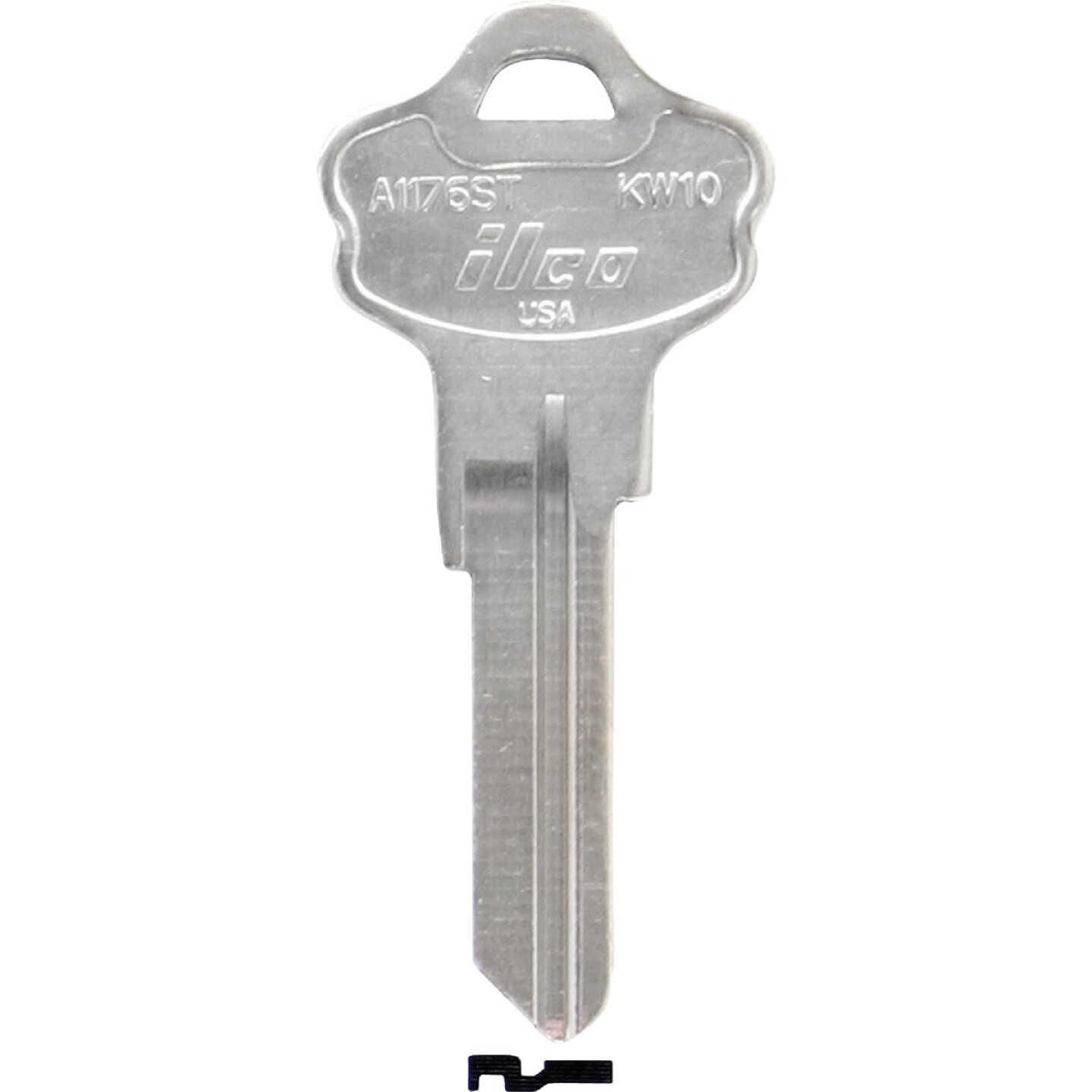 ILCO Kwikset Nickel Plated House Key, KW10 / A1176ST (10-Pack) Image 1