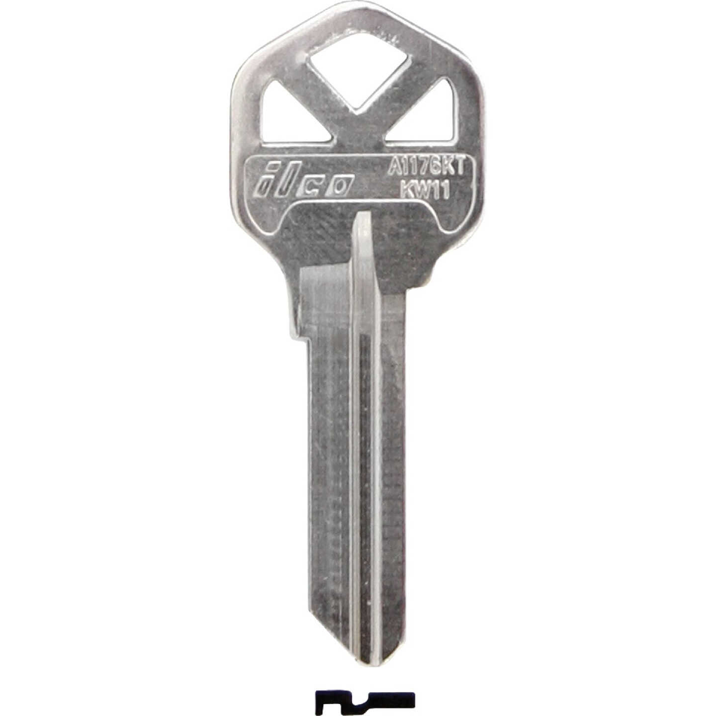 ILCO Kwikset Nickel Plated House Key, KW11 / A1176KT (10-Pack) Image 1