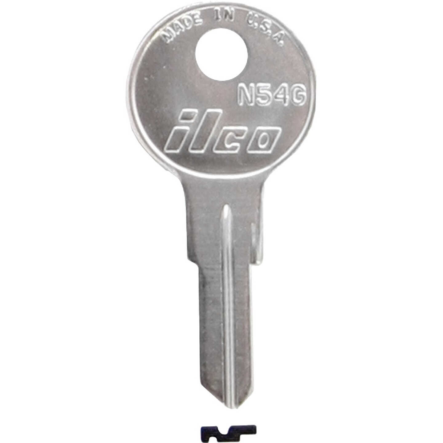 ILCO Nickel Plated Cam Lock Key, N54G (10-Pack) Image 1