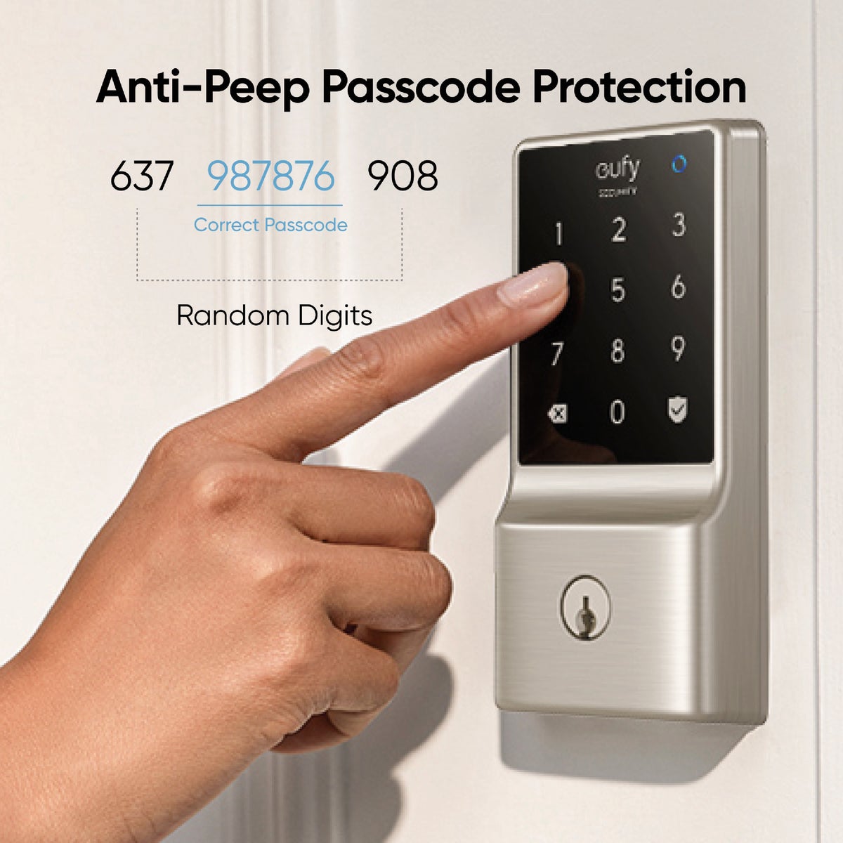 eufy Smart Lock C210 Satin Nickel 5-In-1 Keyless Entry Door Lock Image 2