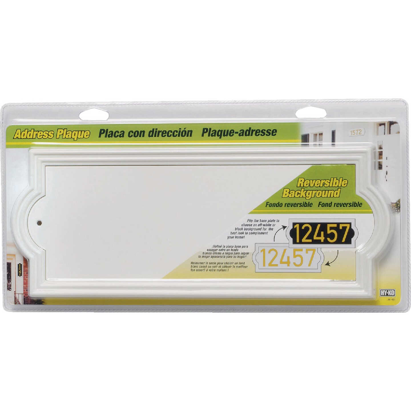 Hy-Ko Off White Rectangle Address Plaque Image 1
