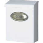 Gibraltar White Designer Vertical Wall Mount Mailbox Image 1