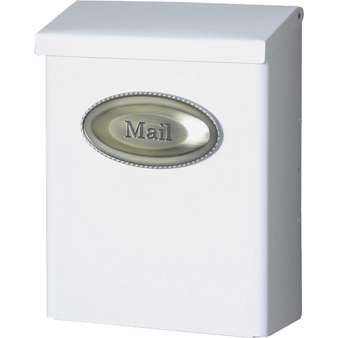 Gibraltar White Designer Vertical Wall Mount Mailbox Image 1