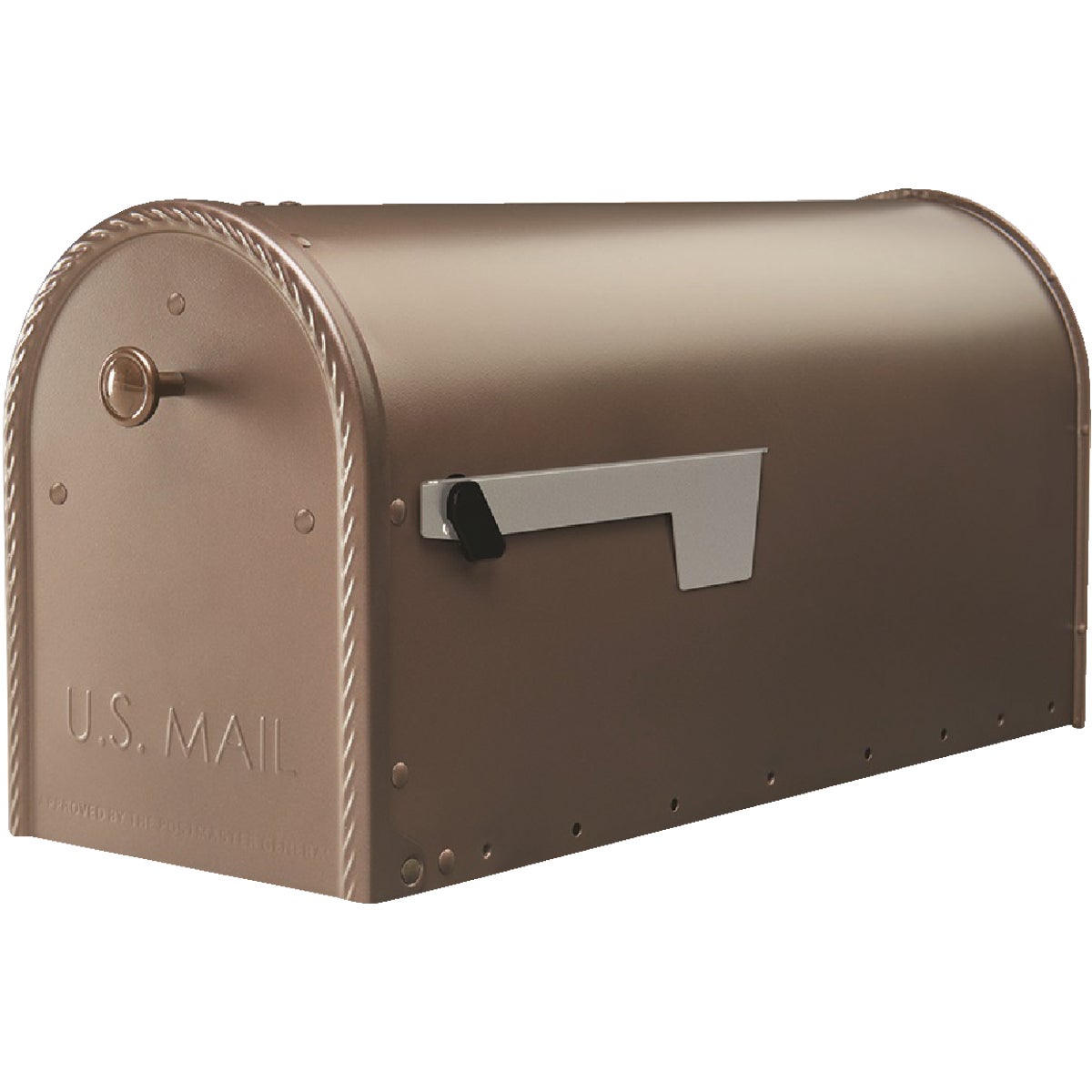 Architectural Mailboxes Edwards Textured Bronze Weather-Resistant Steel Post Mount Mailbox