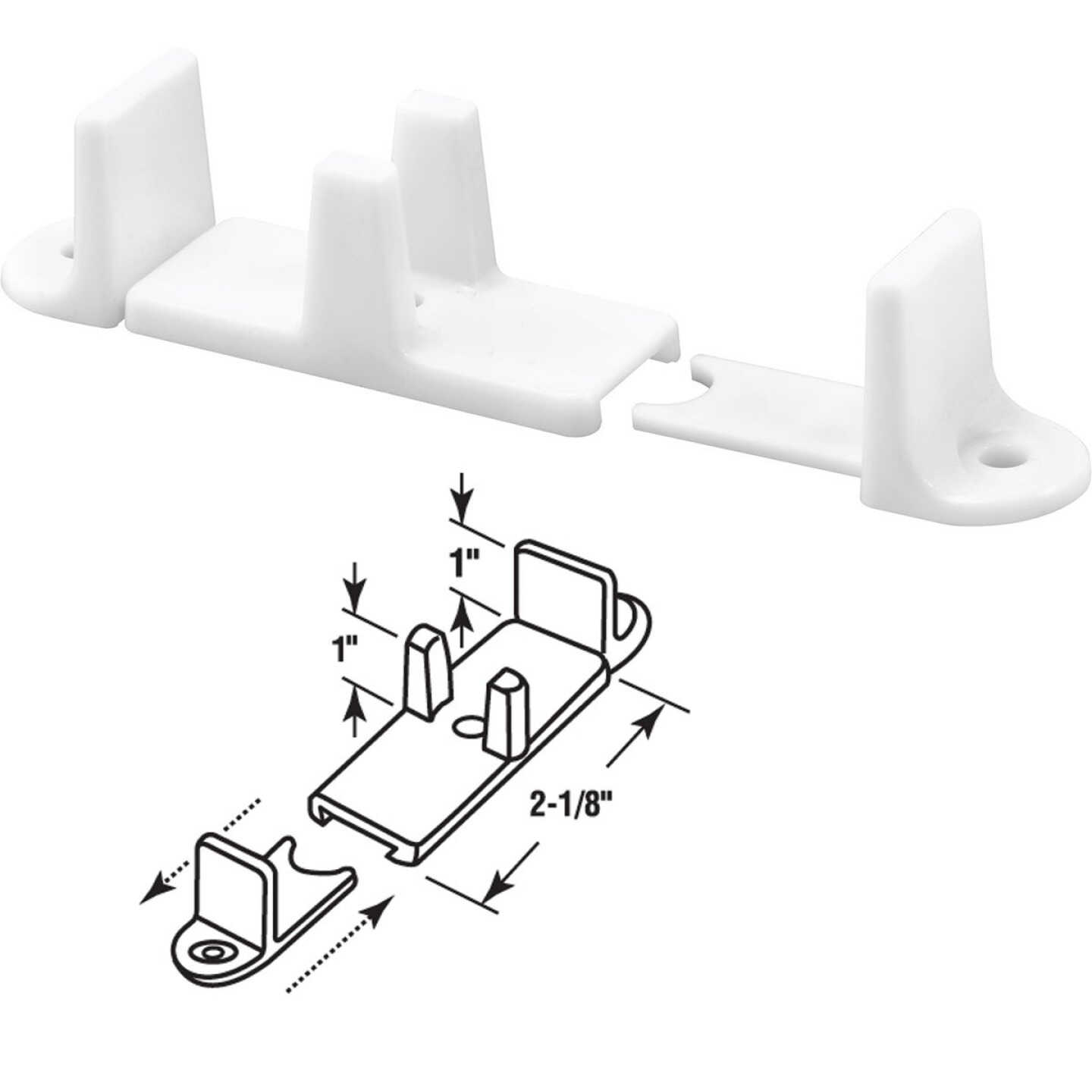 Prime-Line 1 In. Adjustable Nylon Base Bypass Door Bottom Guide (2 Count) Image 1