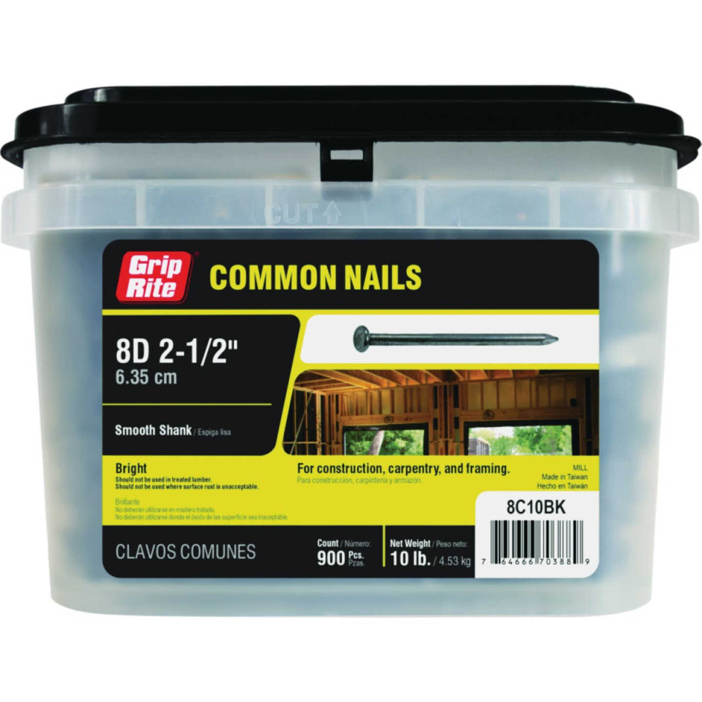 Do it Best 2-1/2 In. 8d Bright Common Nails (900-Count, 10 Lb.) Image 1