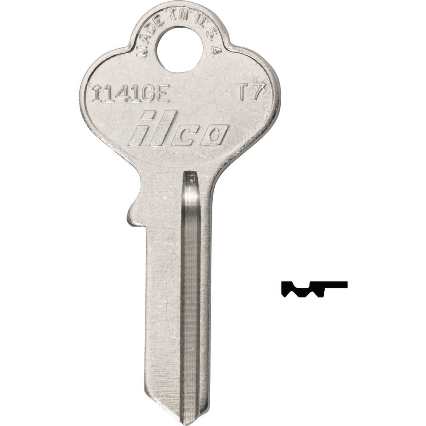 ILCO Taylor Nickel Plated Garage Door Key, T7/1141GE (10-Pack) Image 1