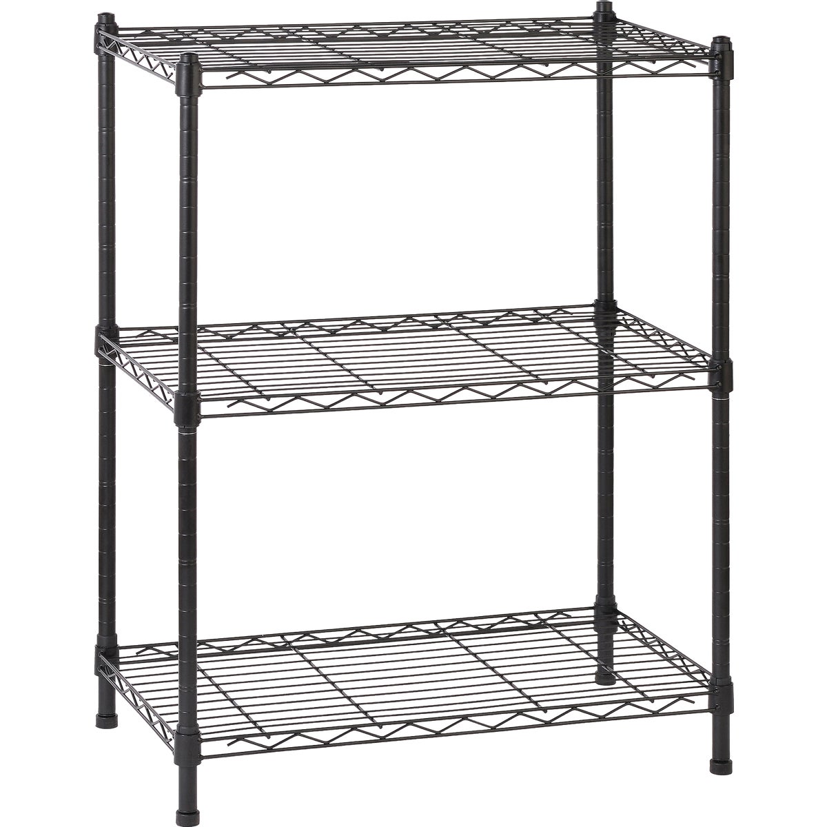 Muscle Rack 24 In. x 14 In. x 30 In. 3-Tier Black Wire Shelving Unit