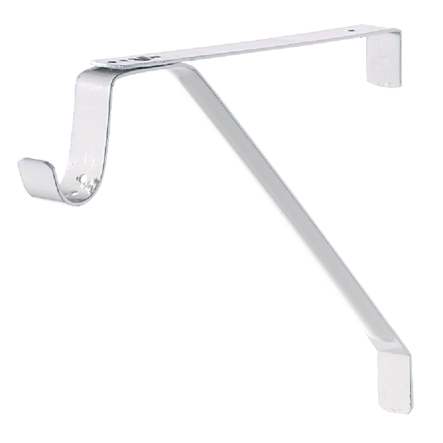 John Sterling Closet-Pro 12.40 In. H. x 12.40 In. D. Adjustable Closet Shelf & Rod Bracket, White Image 1