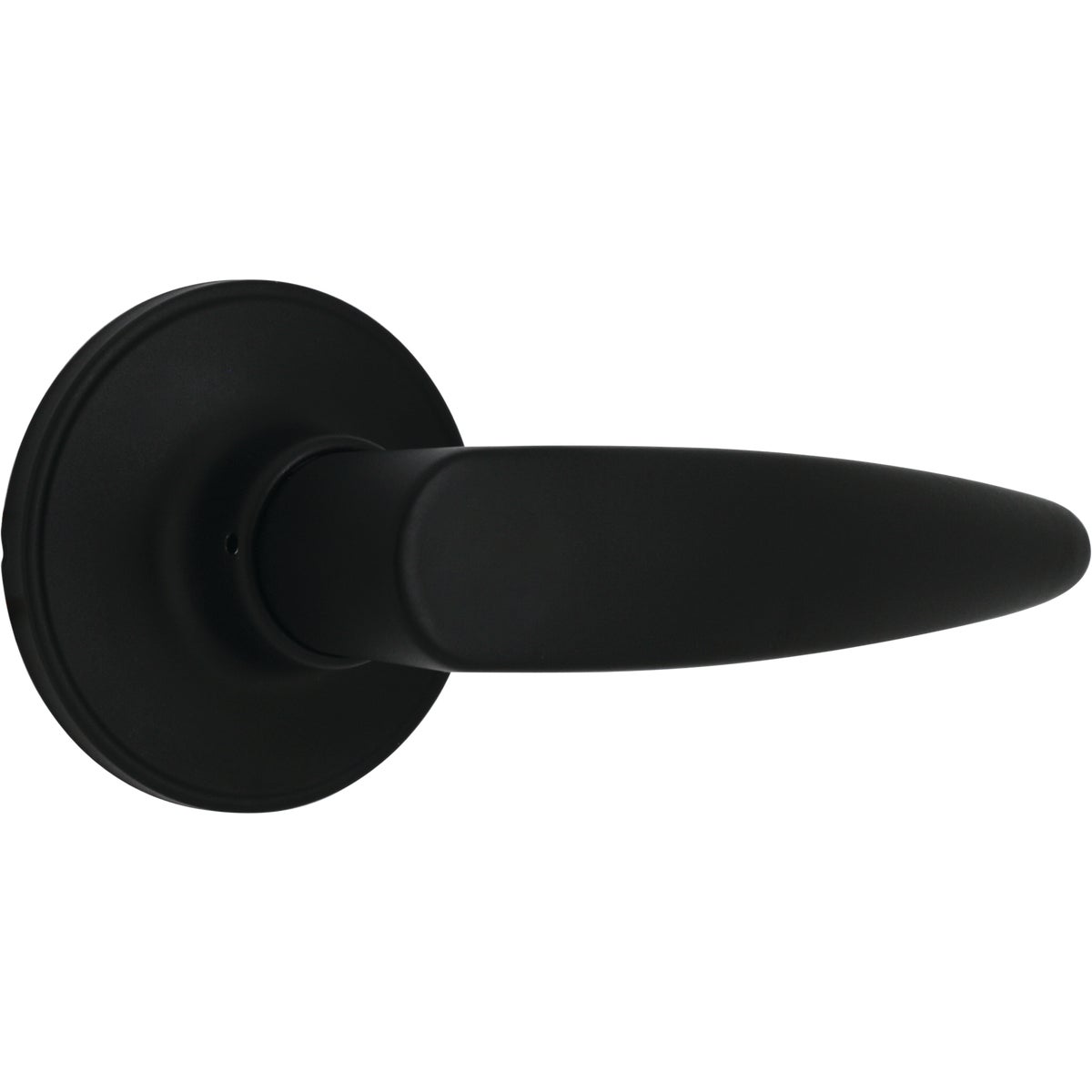 Steel Pro Matte Black Straight Passage Door Lever Image 1