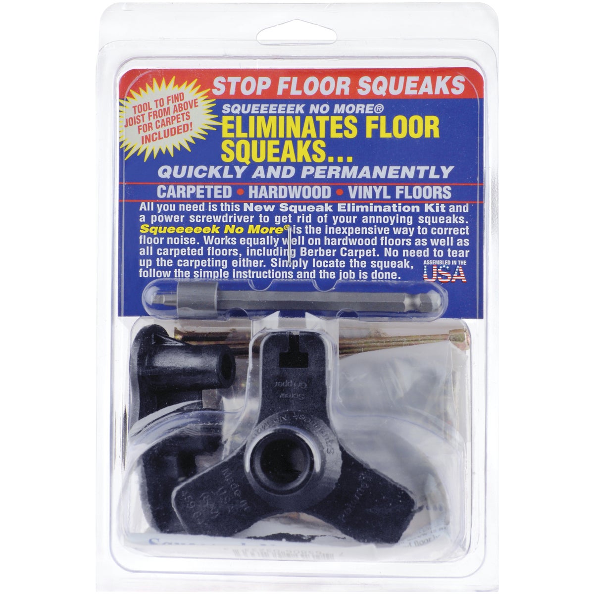 Squeek No More Squeaky Floor Screw Repair Kit