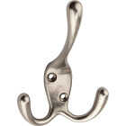 National Hardware Satin Nickel Triple Robe Hook Image 1