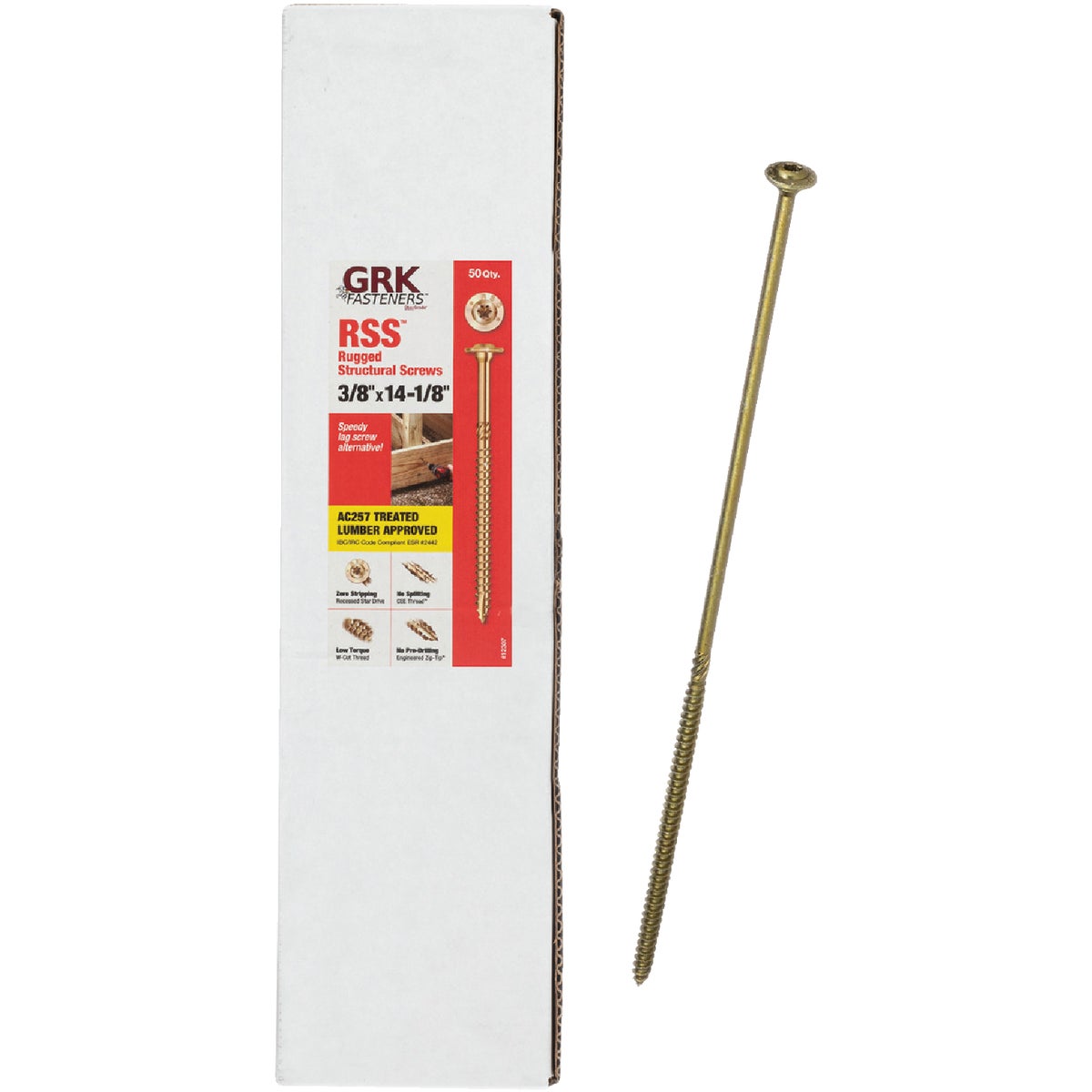 GRK RSS Rugged 3/8 In. x 14-1/8 In. Star Drive Washer-Head Structure Screw (50-Count) Image 5