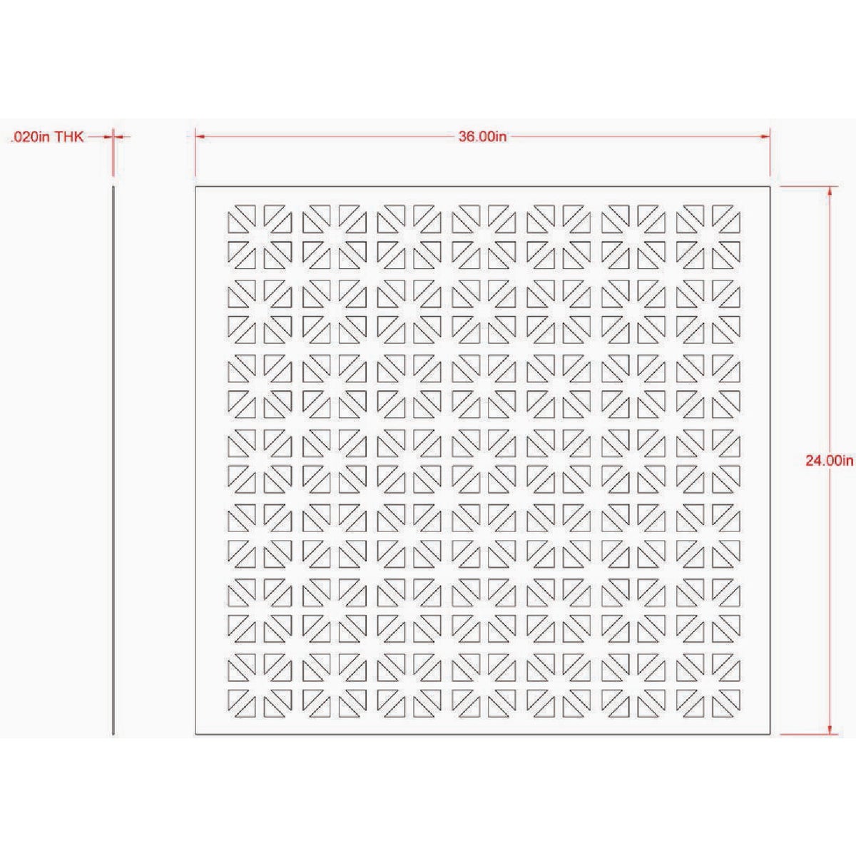Hillman SteelWorks 0.020 In. x 24 In. x 36 In. Aluminum Silver Lincane Decorative Sheet Image 3