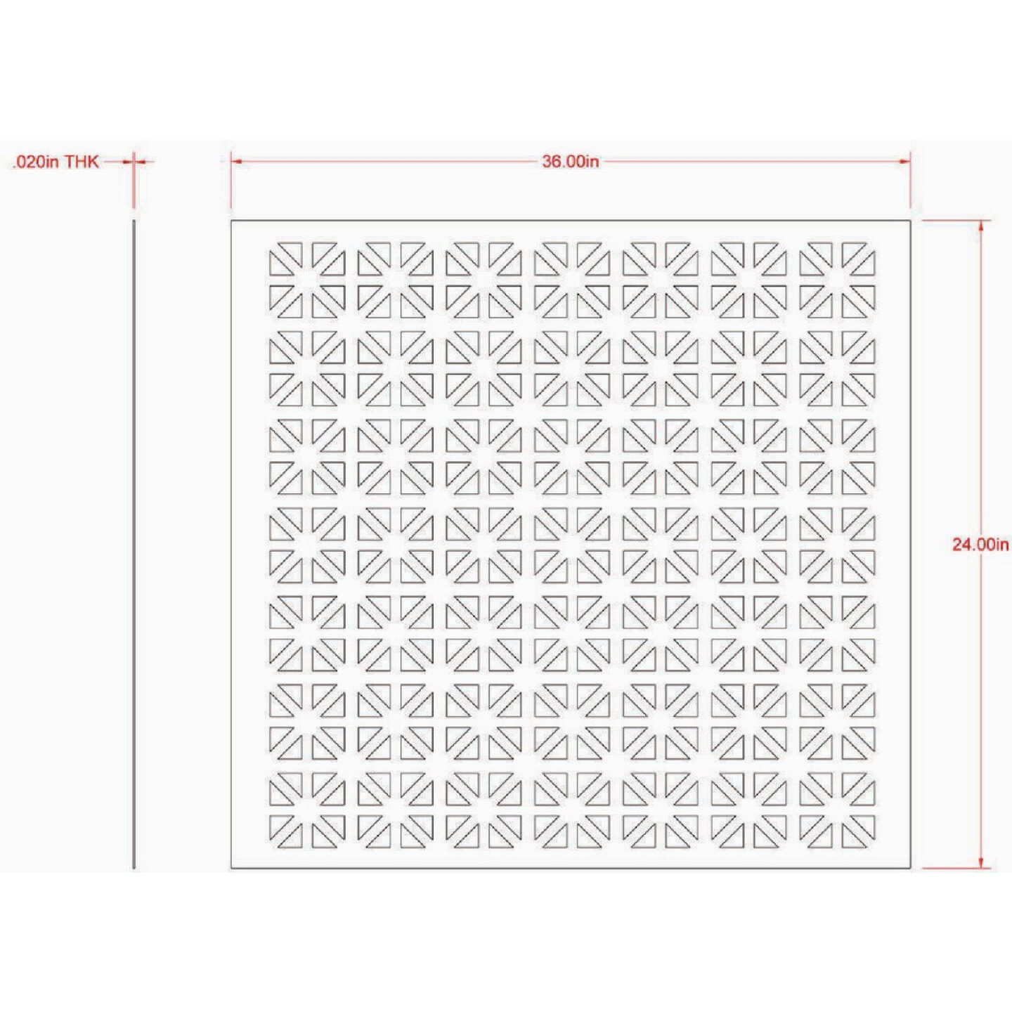 Hillman SteelWorks 0.020 In. x 24 In. x 36 In. Aluminum Silver Lincane Decorative Sheet Image 3