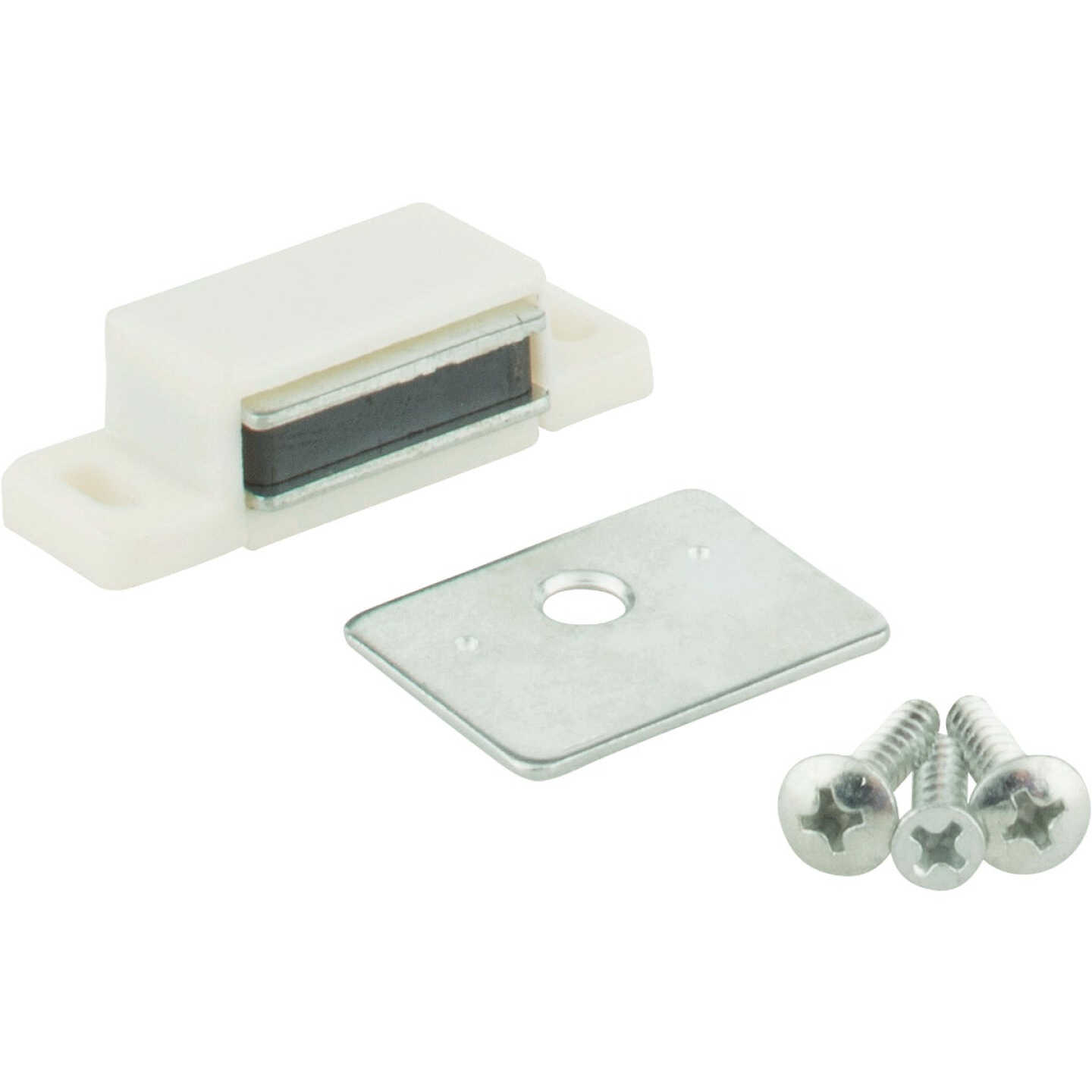 KasaWare White Single Magnetic Catch (2-Pack) Image 1