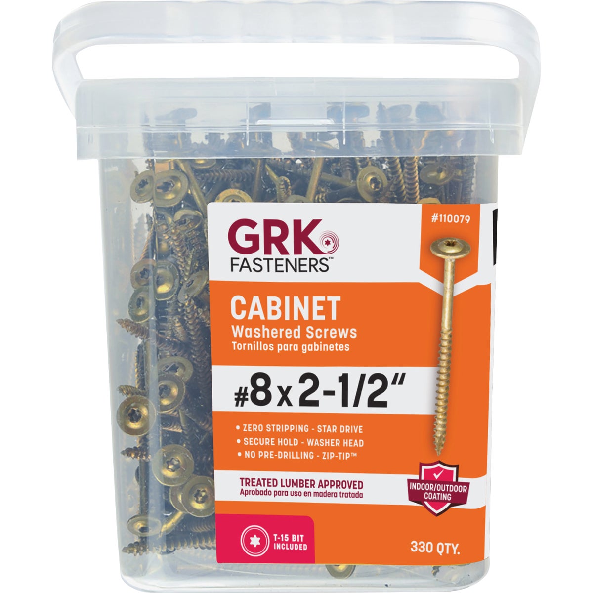 GRK #8 x 2-1/2 In. Star Drive Cabinet Screw (330-Count) Image 4