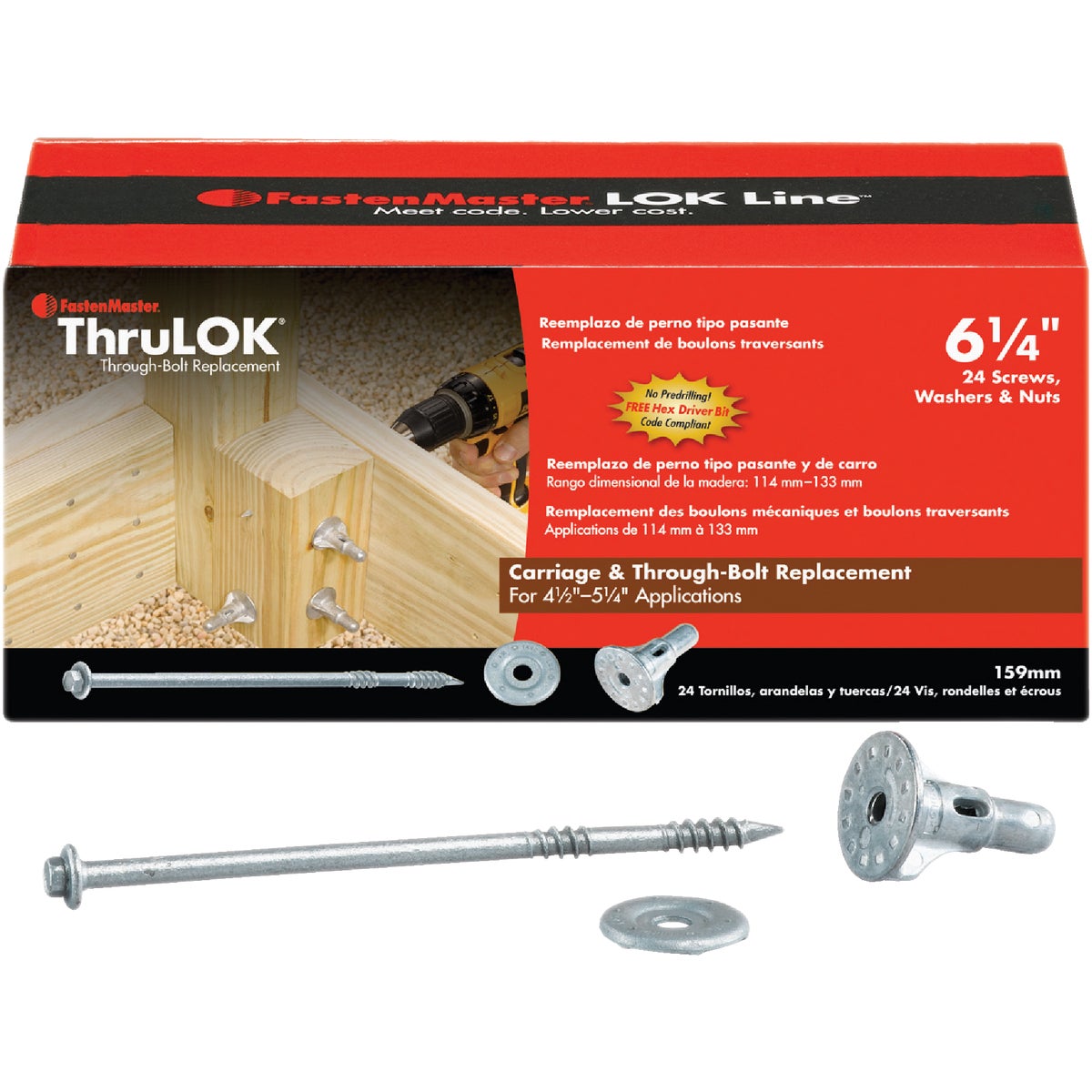 ThruLok 6-1/4 In. Galvanized Screw Bolt (24-Count)