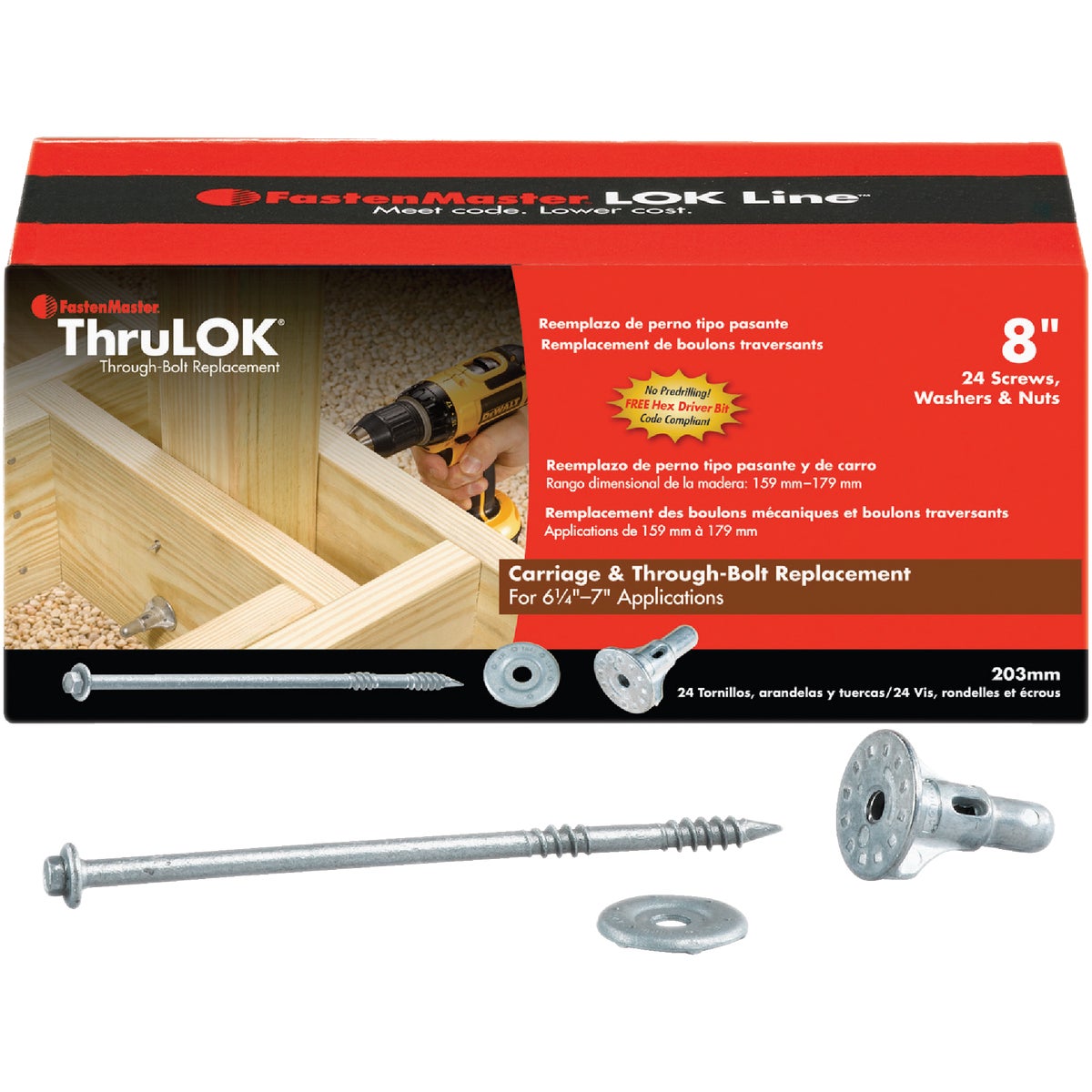 ThruLok 8 In. Galvanized Screw Bolt (24-Count)