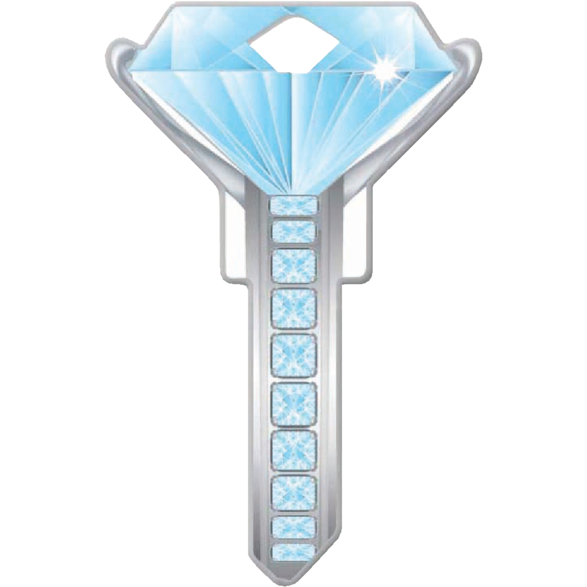 Lucky Line Diamond Design Decorative House Key, KW11 