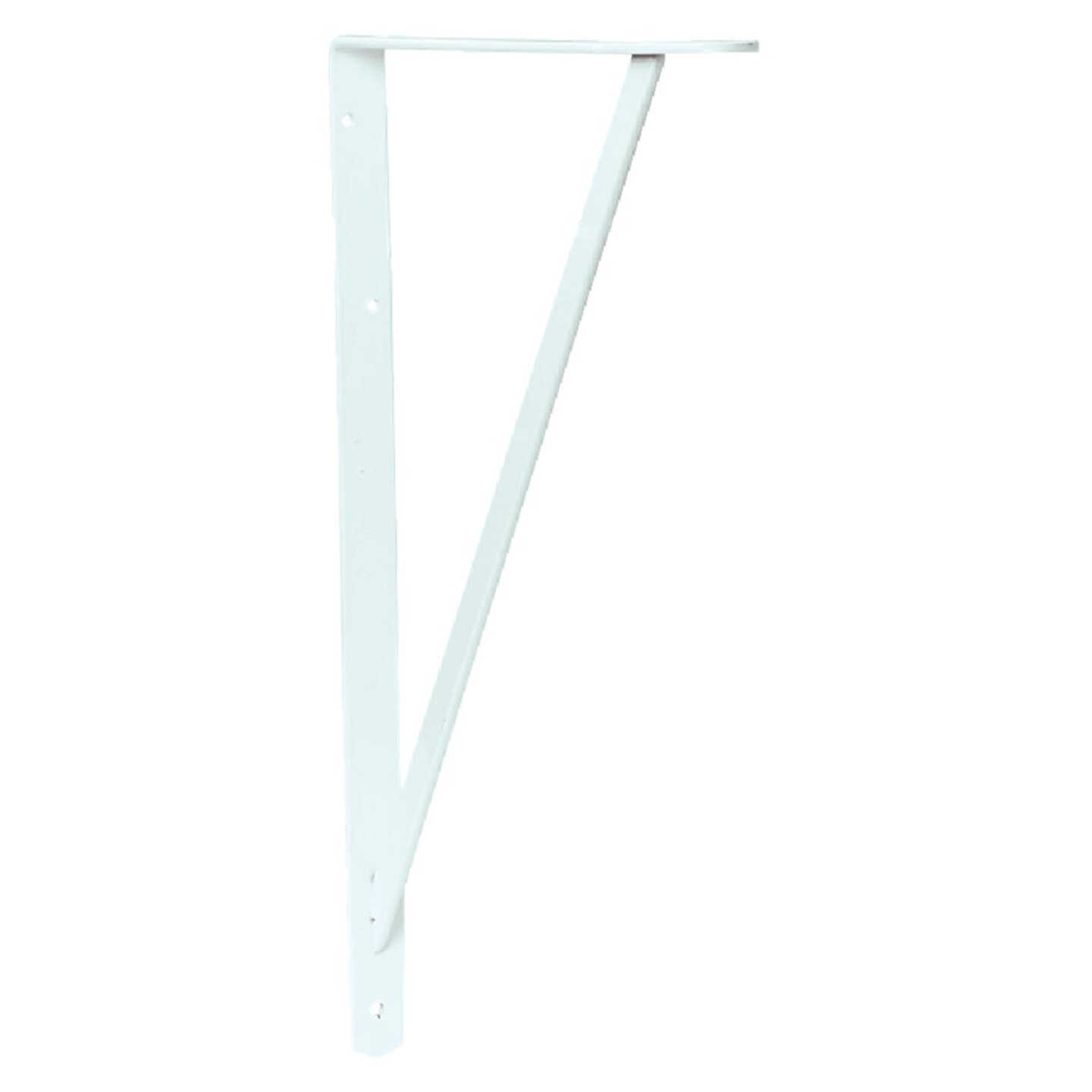Knape & Vogt 208 Series 20 In. D. x 13 In. H. White Super Duty L-Bracket Image 1
