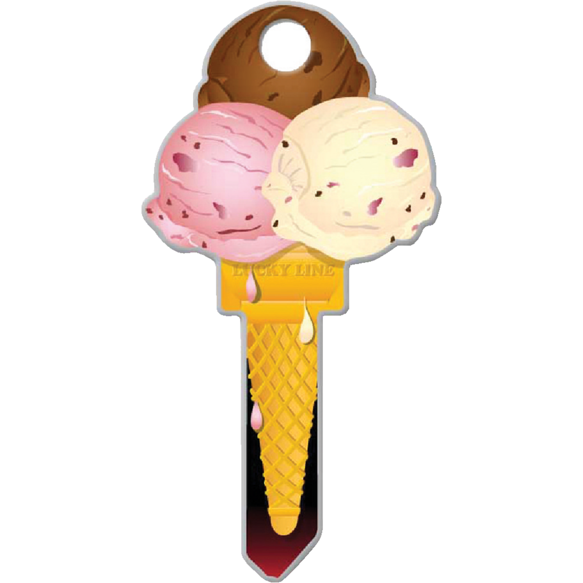 Lucky Line Ice Cream Design Decorative House Key, SC1 