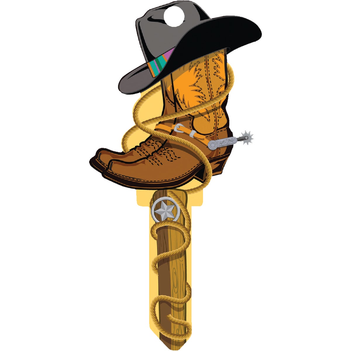 Lucky Line Cowboy Design Decorative House Key, KW11 