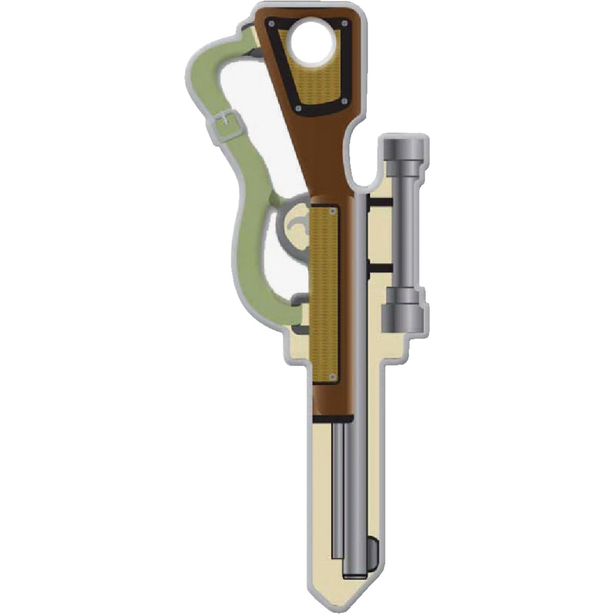 Lucky Line Rifle Design Decorative House Key, SC1 